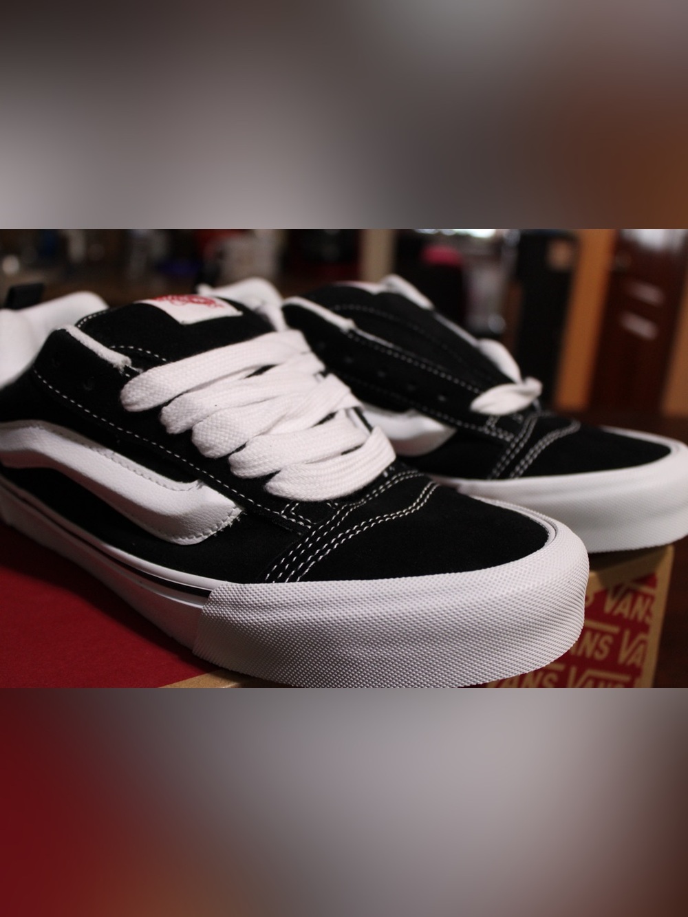Vans Knu Skool Skate Shoe - Black / True White